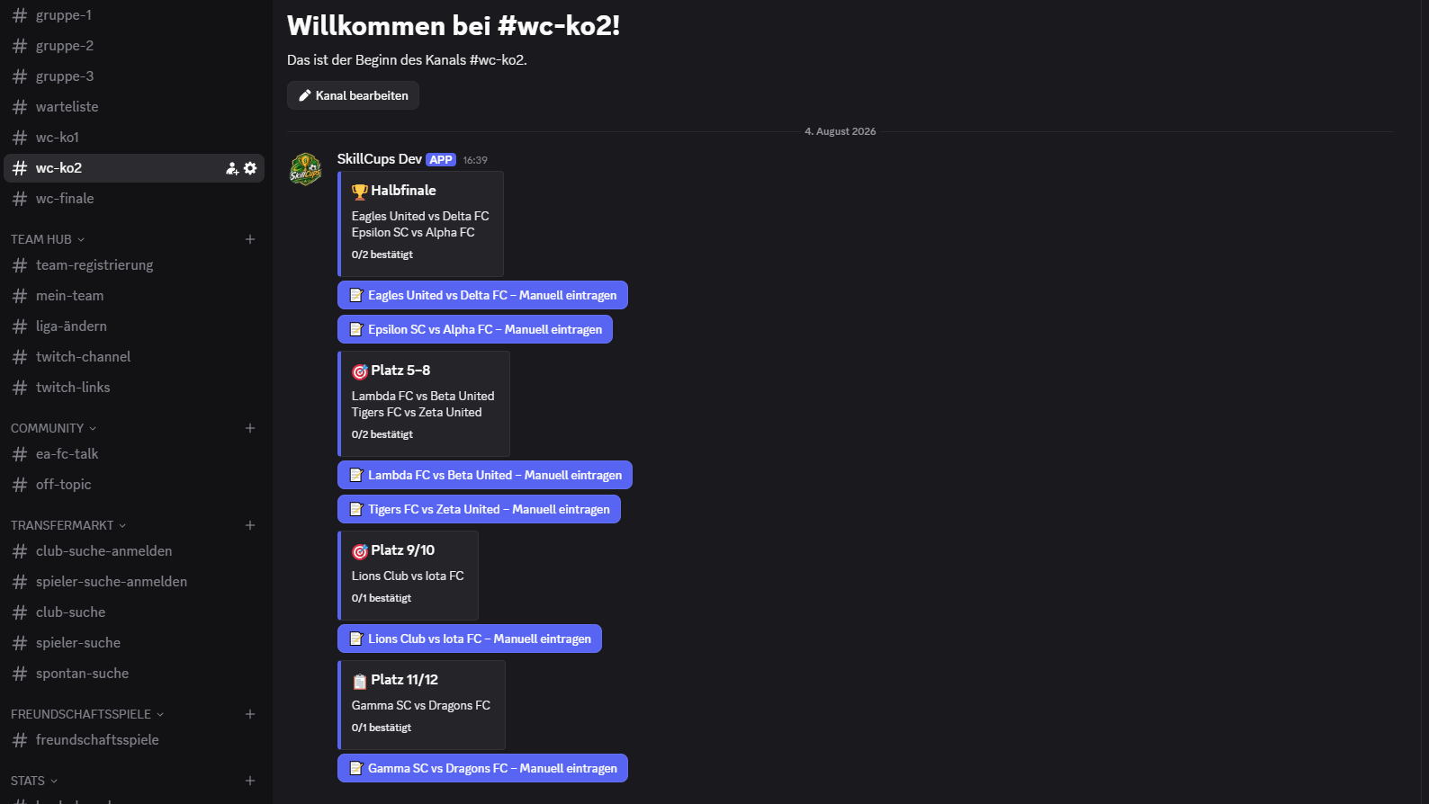 KO-Runde 2: Halbfinale und Platzierungsspiele